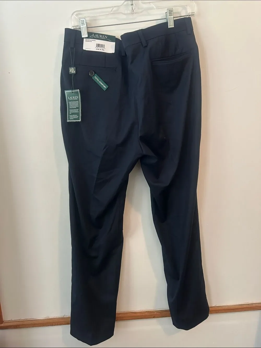Lauren Raalph Lauren Edgewood Men's Navy Blue Dress Pants - Total Comfort Fit